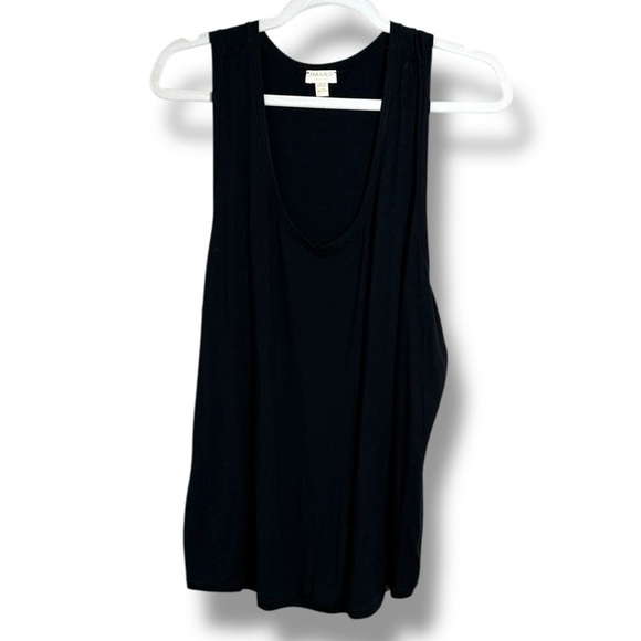 Hanro Knits Yoga Style Black Tank Size XL - Picture 1 of 6